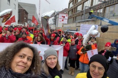 Wieder eine Minibesetzung für die IG-Metall-Demo